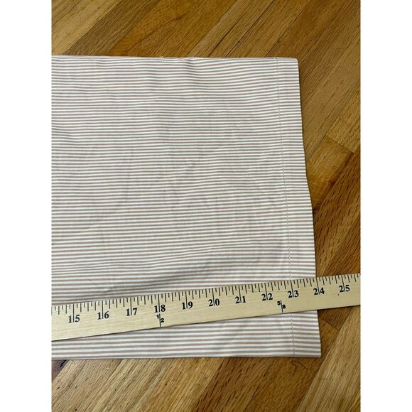 Lafayette 148 Women's 10 Brown Pant Cotton Cropped Striped Wide Leg Boho Culotte - Picture 9 of 11